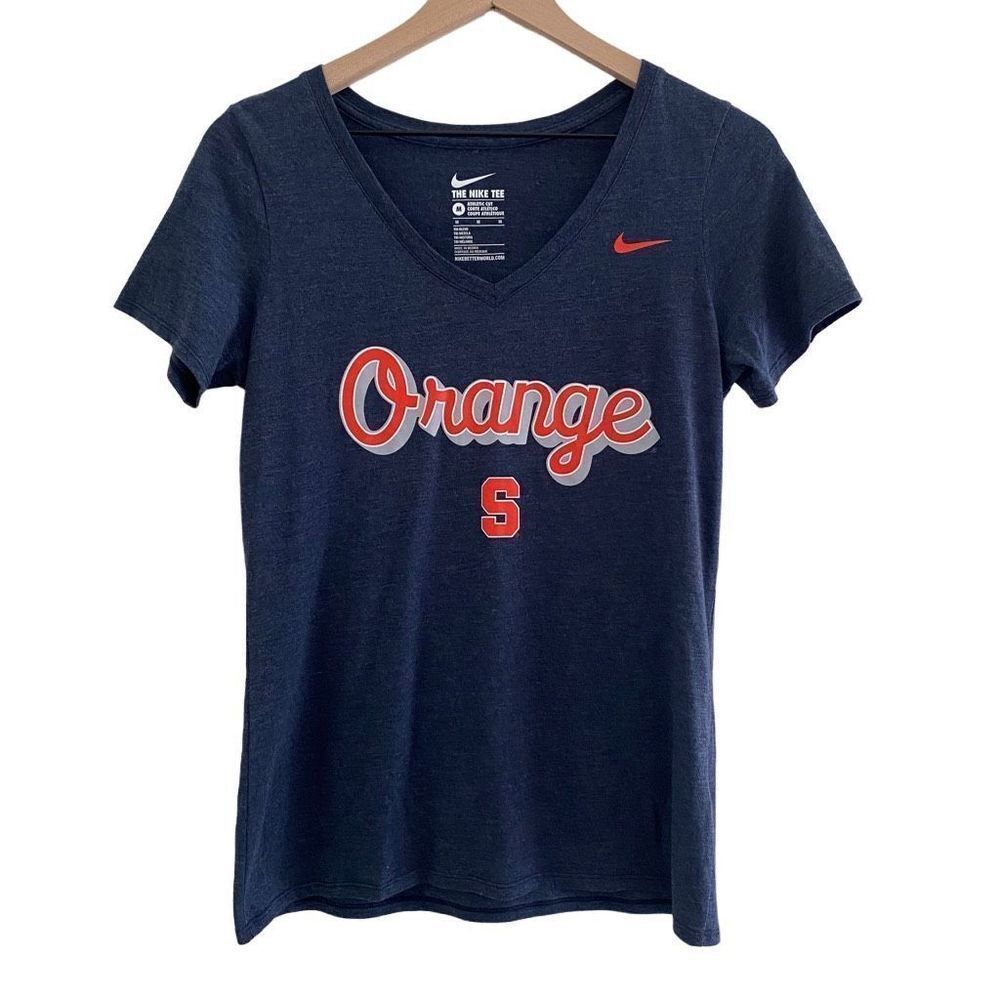 Women's Nike Medium Syracuse V Neck T Shirt Fitted Tee